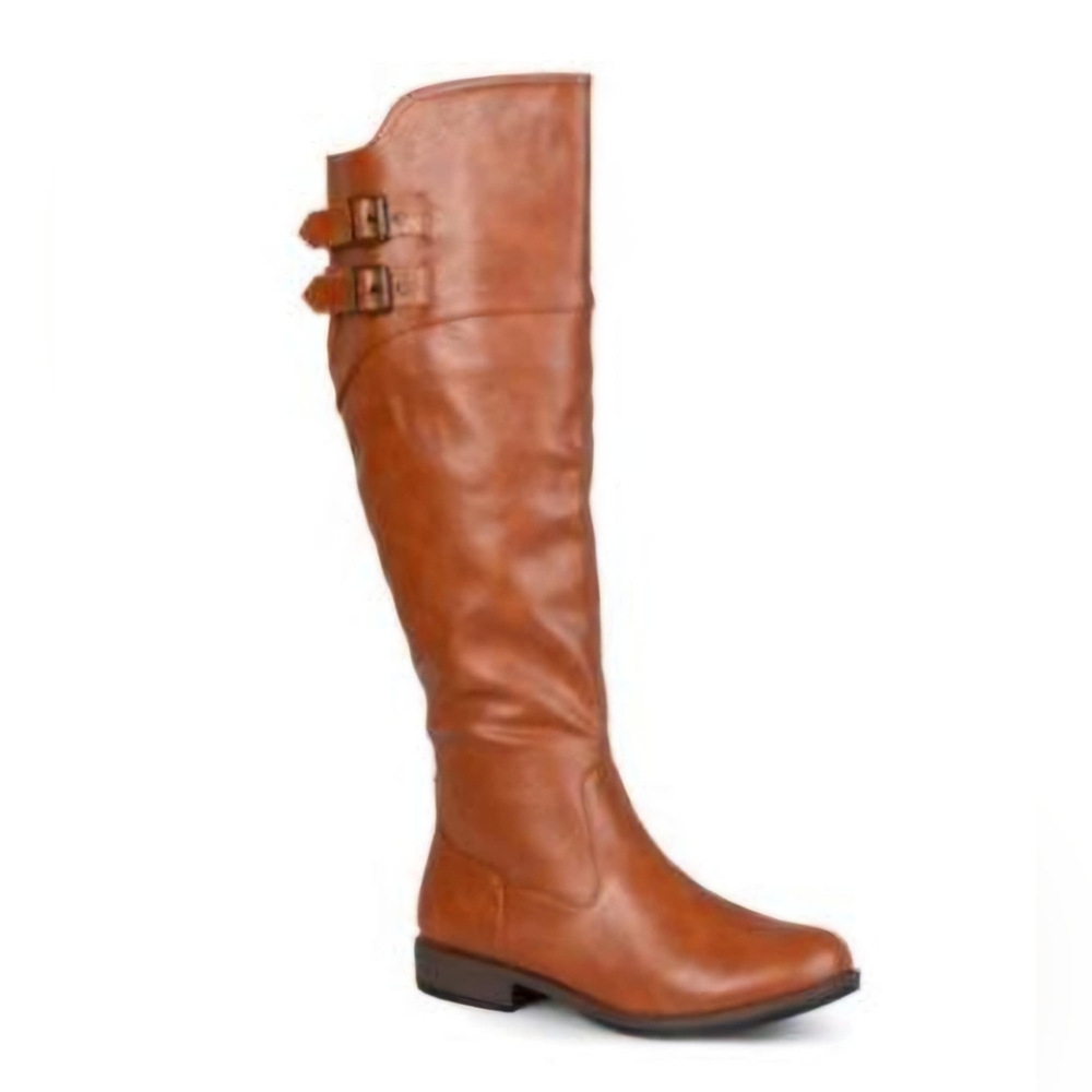 Journee Collection Women's Tori Knee High Riding Boots - Chestnut